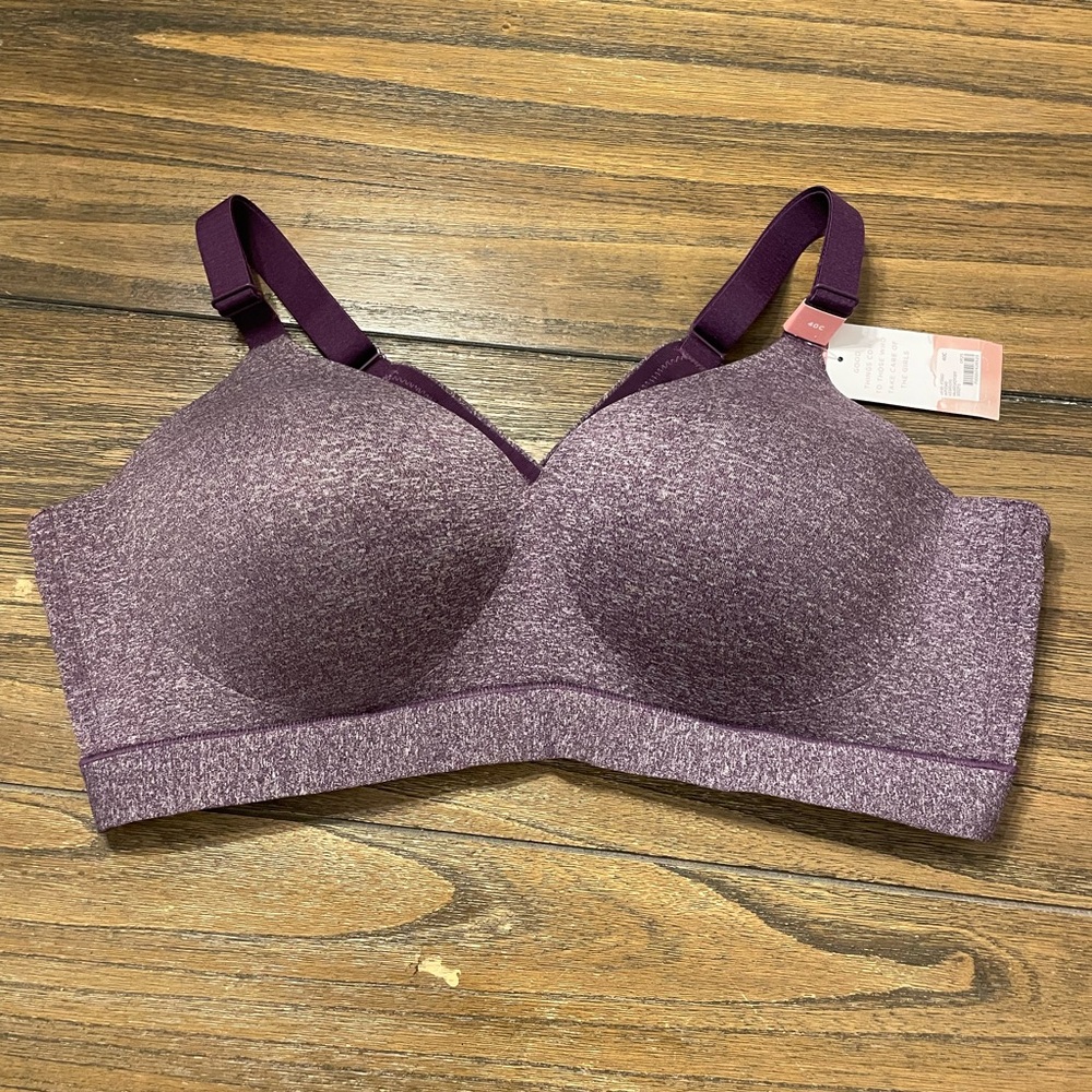 Cacique Purple Wireless Everyday Comfort Bra - Picture 5 of 10